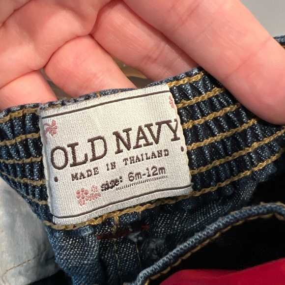 Old Navy Denim Skirt with Red Tie Size 6-12 Months Baby Girl - Picture 3 of 3